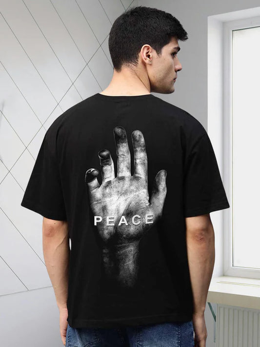 Algebra Peace Men Oversized Printed T-Shirt